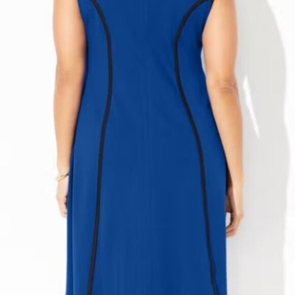 4X Women's Saphire Sleeveless Fit and Flare Dress with Matching Jacket - Picture 2 of 6